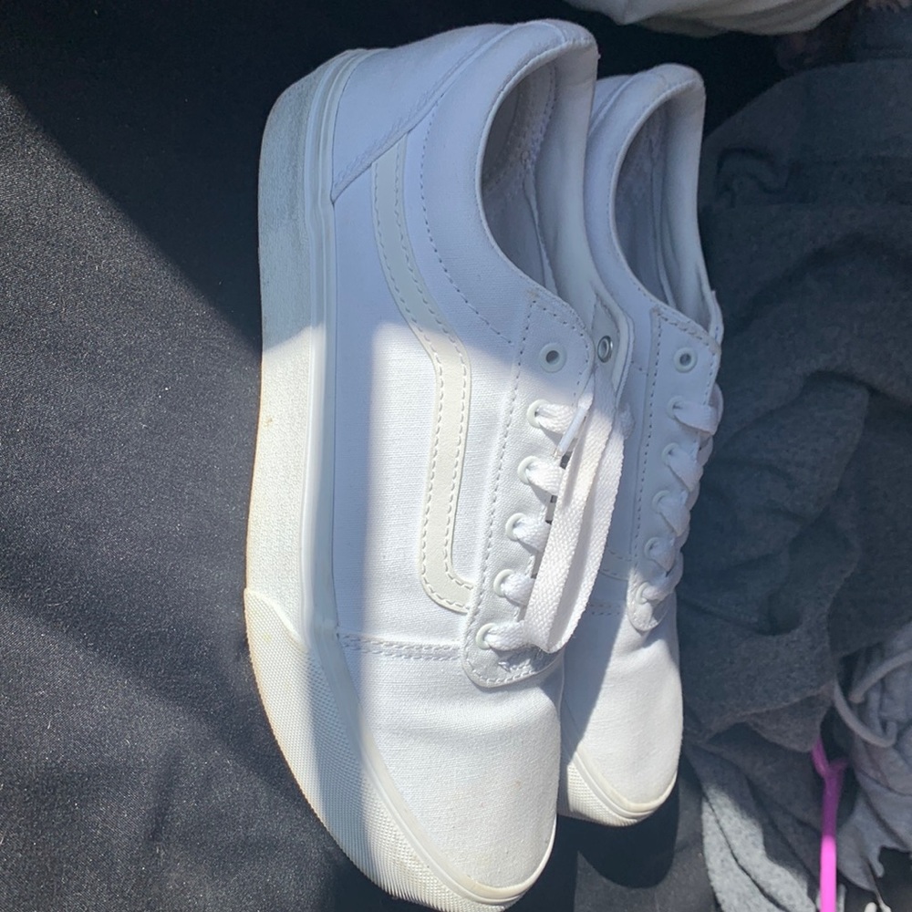 White platform vans